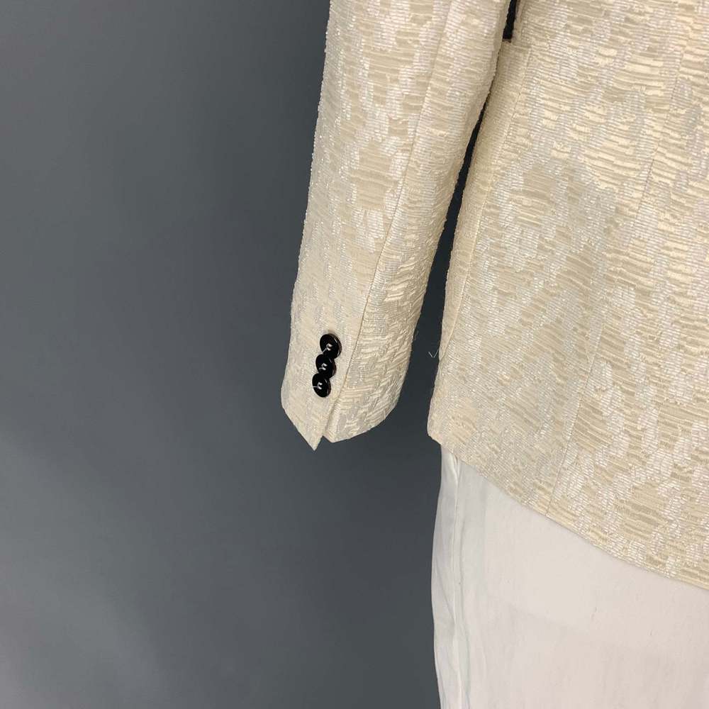EMPORIO ARMANI Beige Jacquard Polyamide Blend Sport Coat - Picture 4 of 7